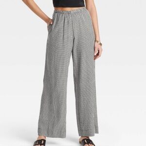 NWOT Gingham Linen pants